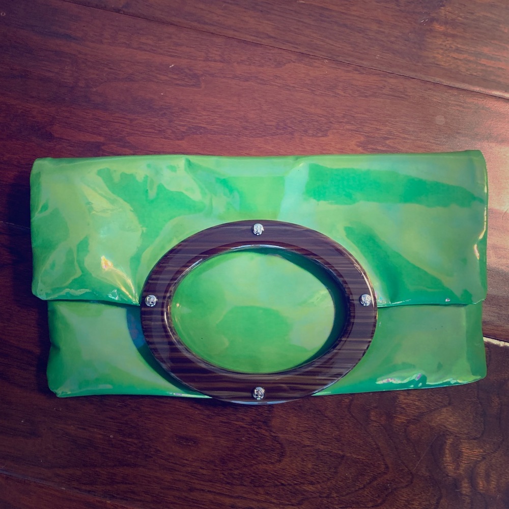 Kate Spade Like Green Patent Clutch
